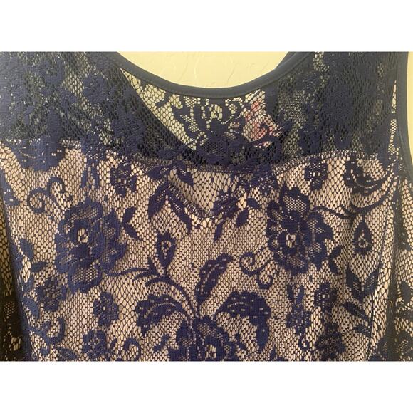 Candalite Women's Navy Lace Sleeveless Dress, Style #D43902, Size M - Picture 11 of 12